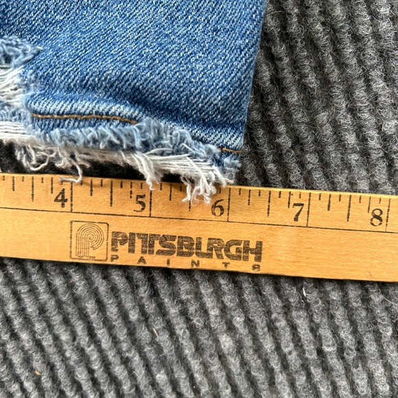 American Eagle Jeans Womens 2 Distressed Ripped‎ Light Wash Y2K Festival Grunge - Picture 9 of 10